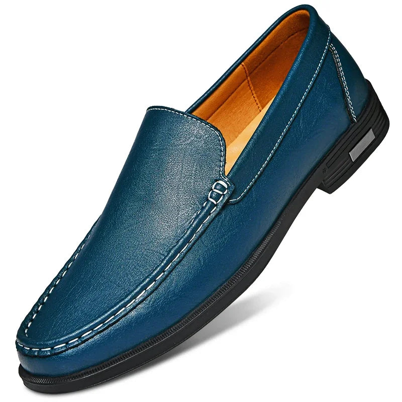Male Comfy Walking Shoe Genuine Leather Slip on Mens Loafers New Trend Casual Shoes Men Designer Moccasins Hot Sale Drive Shoes - Acros