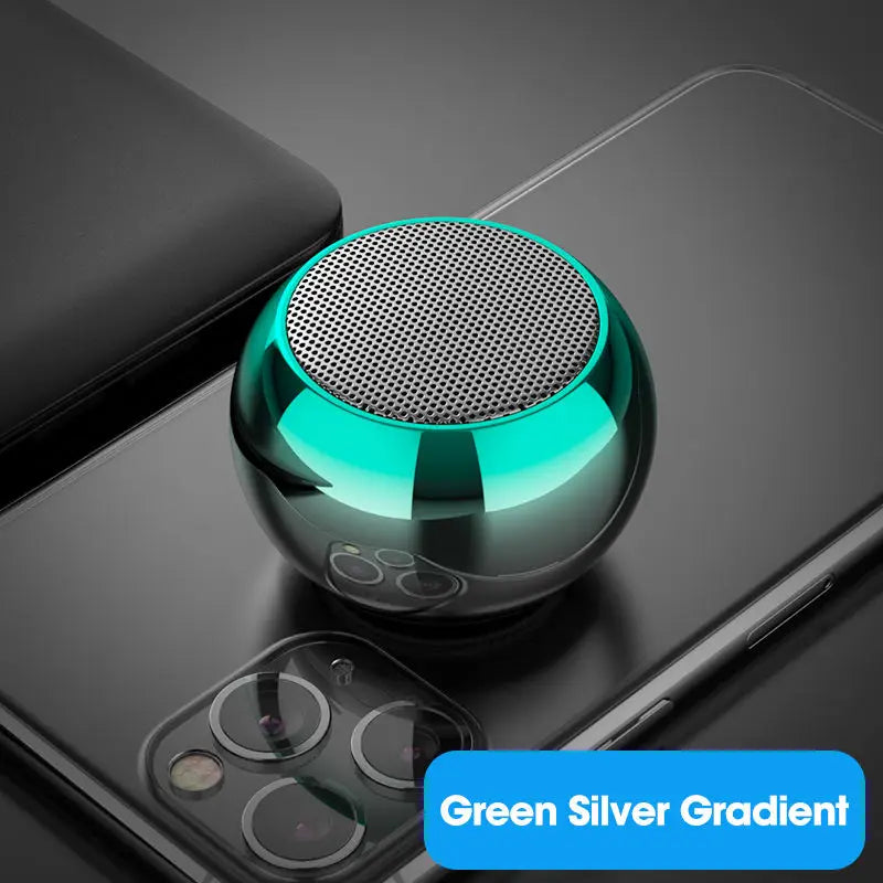 Wireless Bluetooth Speaker Portable Small Steel Gun Metal Heavy Stereo Surround Subwoofer Outdoor Mini Bluetooth Small Speaker - Acros