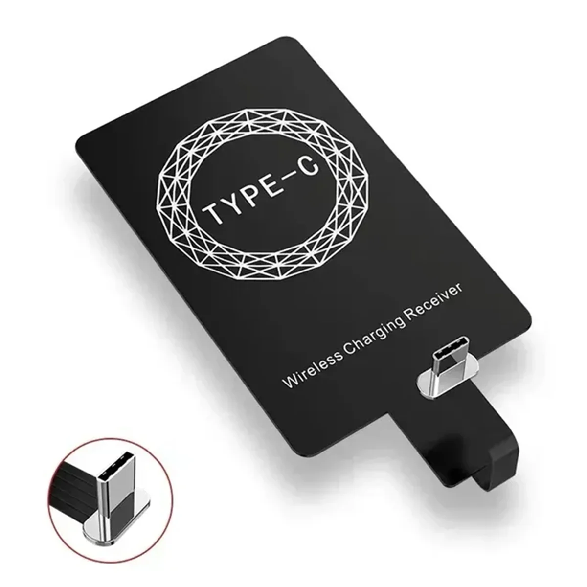 Type-C Wireless Charging Receiver Type C Fast Wireless Charger Adapter for