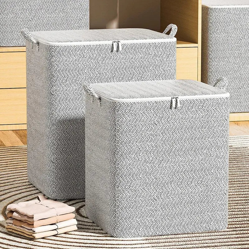 1pc Household Large Capacity Storage Bag Non-woven Material, Closet Wardrobe Organizer Can Be Used For Quilt Clothing, Toys - Acros