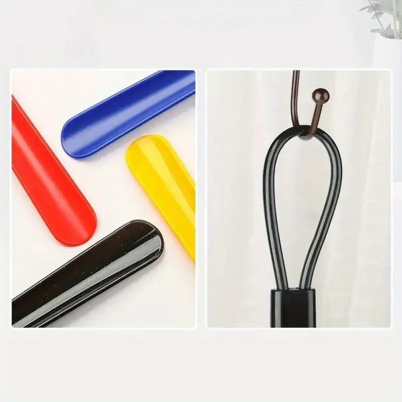 1pc Extra long flexible plastic shoe horns do not require bending durable shoe spoons for pregnant women wearing shoe assistants - Acros