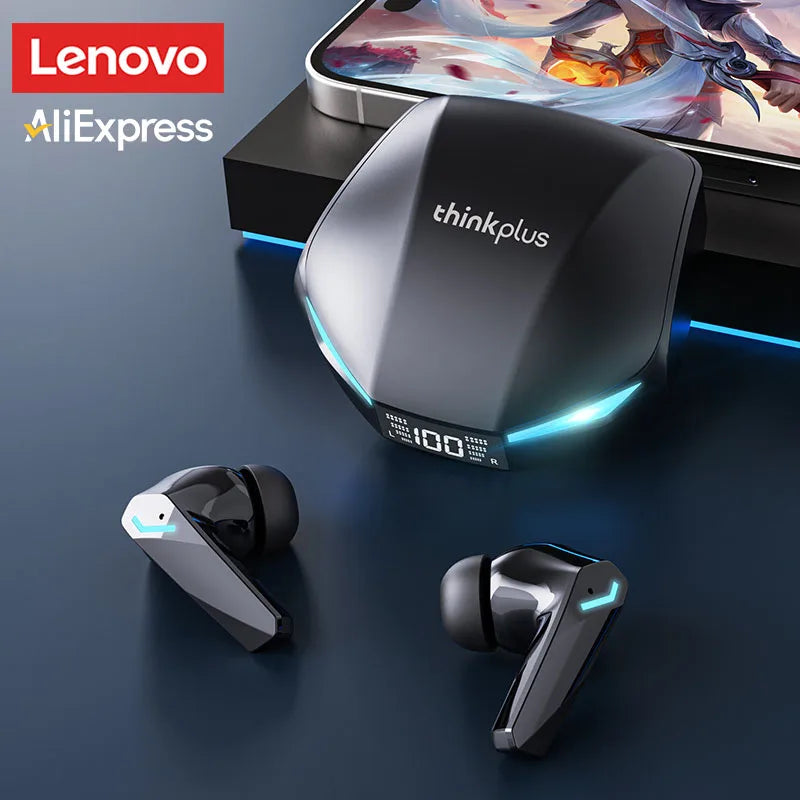 New Lenovo XT53 Wireless Upgrade Bluetooth 5.4 Earphones LED Digital Display Waterproof Headphones Low Latency Gaming Earbuds - Acros