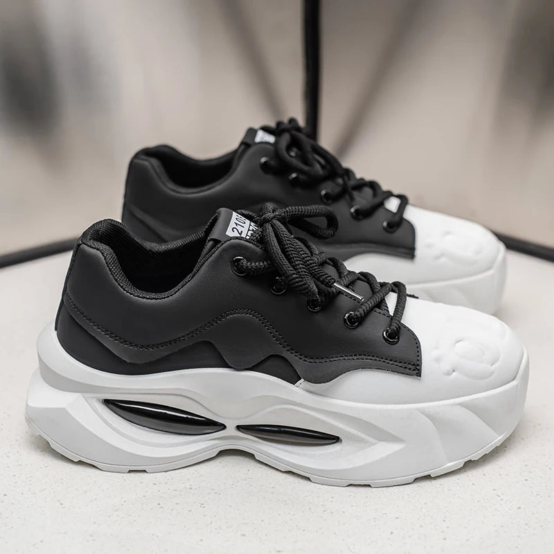 Fashion Thick Sole Men Casual Sneakers Comfortable Cushioning Walking Footwear Breathable Lightweight Sport Shoes Athletic Shoes - Acros