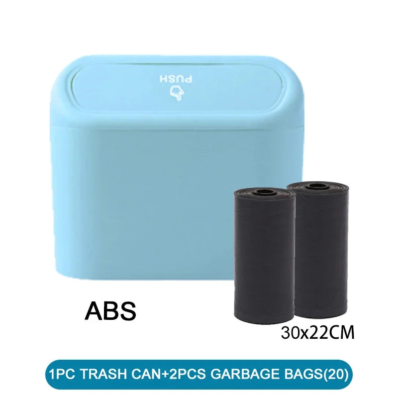 Car Trash Can (with Lid) Contains 60 (300) Garbage Bags, Small Car Trash Can, Leak-proof Mini Car Accessories - Acros
