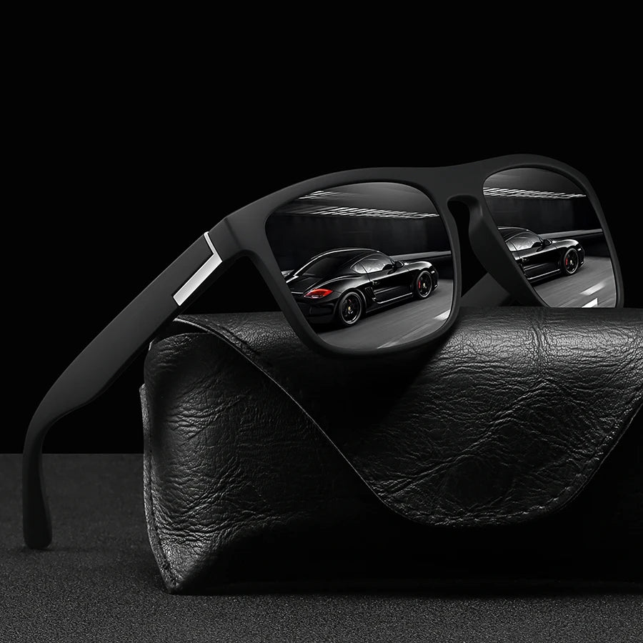 Fashion Vintage Square Sunglasses Men Women Fishing Driving Man Luxury Brand Designer Sun Glasses Anti-Glare Retro Eyewear - Acros