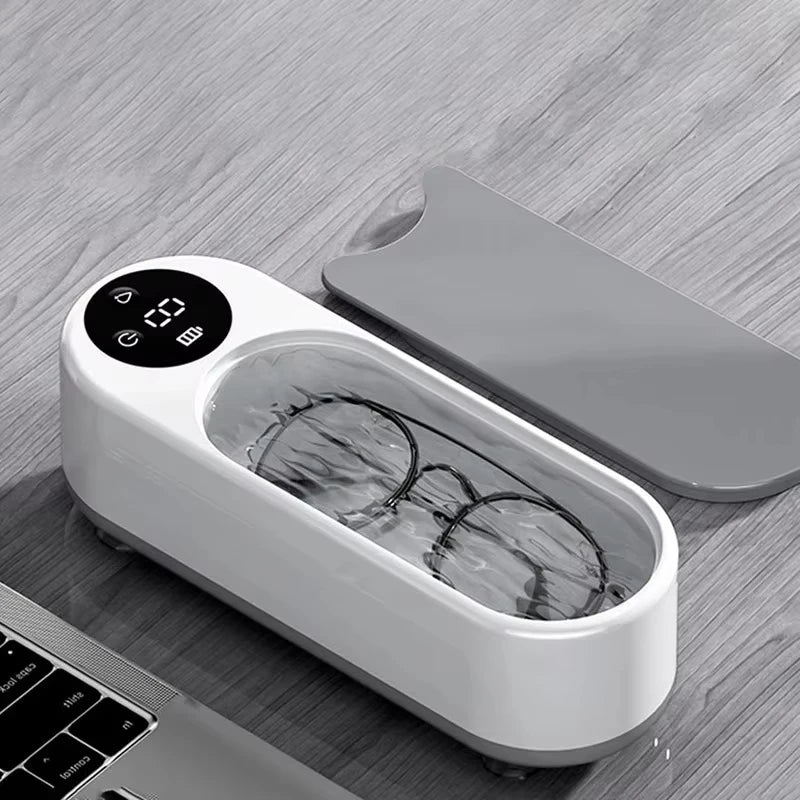 Eyeglass cleaning machine ultrahigh frequency full-automatic household cleaning jewelry mouthpiece small portable contact lens c - Acros