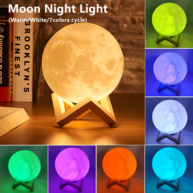 Book Light LED Moon Light Galaxy Light, Moon Night Light, Girl, Boy, Child Birthday Gift, Bedroom Decoration Indoor lighting - Acros