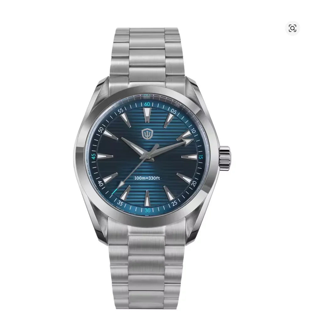 Watchdives WD0006 Watch VH31 Sweep Second Movement Domed Sapphire Crystal BGW9 Luminous 10Bar Waterproof 38mm Vintage Watches - Acros