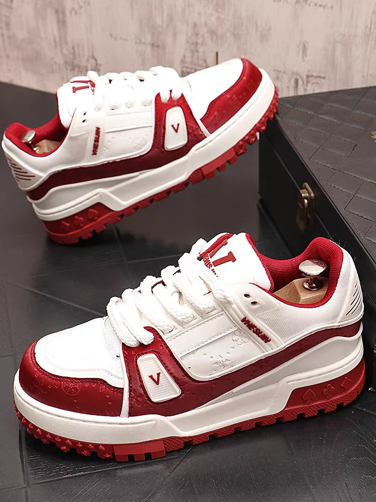 Designer Wedding Party Shoes Autumn Fashion Casual Sneakers Round Toe Thick Bottom Walking Office Leisure Loafers - Acros