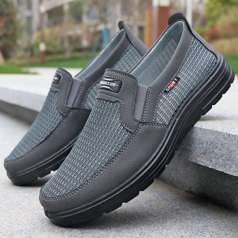 Men's Ansoff woven knitted running shoes, lightweight and breathable with non-slip soles, ideal for outdoor sports and activities.