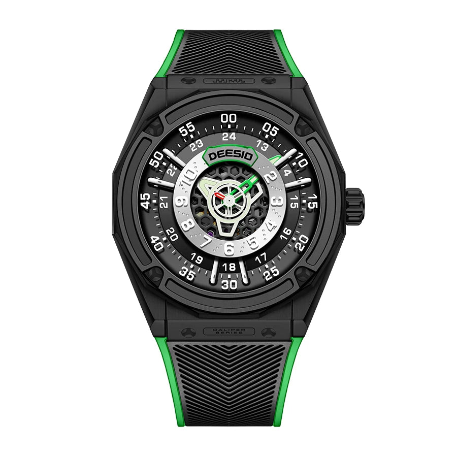 Deesio Men's Automatic Watch Waterproof Sapphire Crystal Stainless Steel Luminous Hands Date Luxury Sport Wristwatch for Men - Acros