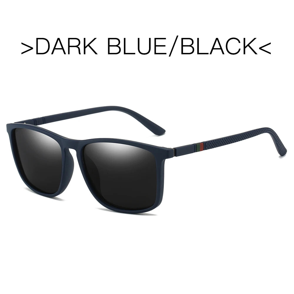 Sports Sunglasses for Men Polarized Comfortable Wear Square Sun Glasses Male Light Weight Eyewear Accessory with Origina UV400 - Acros