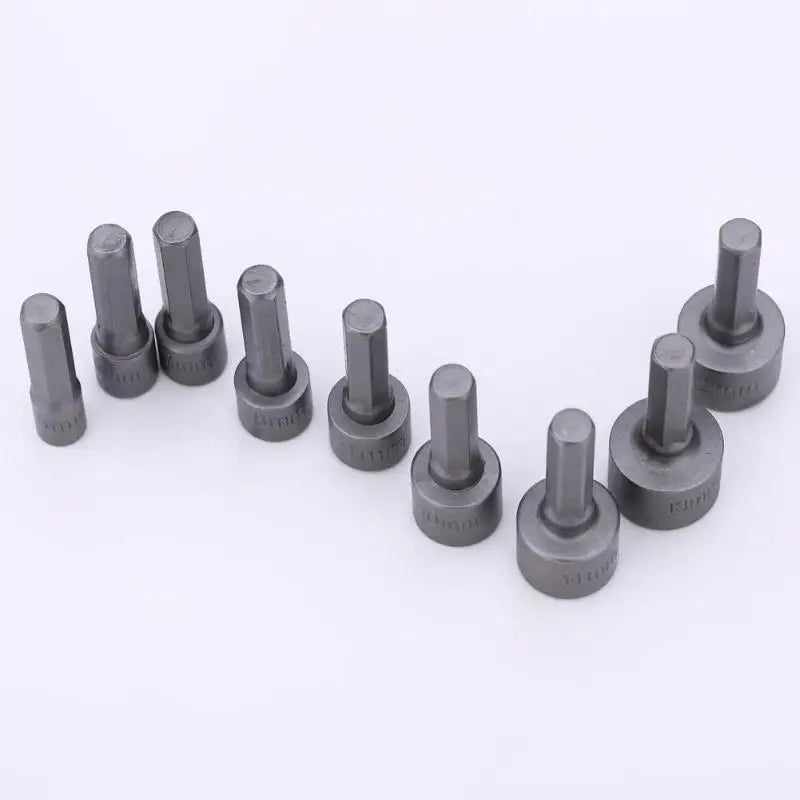 9pcs/set 5mm-13mm Hex Sockets Sleeve Nozzles Nut Driver Set Screwdriver Set Schroevendraaier Set Bits Sets Tools Socket Wrenches - Acros