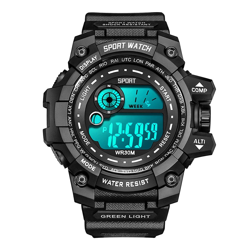 New Men LED Digital Watches Luminous Fashion Sport Waterproof Watches For Man Date Army Military Clock Relogio Masculino - Acros